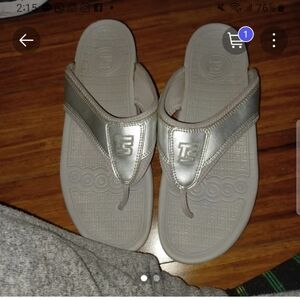 Silver orthopedic sandals